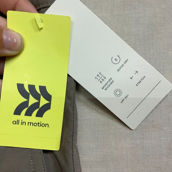 NWT All In Motion Men's Medium Ripstop Pants Drawstring Quick Dry Elastic Waist - Picture 5 of 10